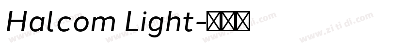 Halcom Light字体转换